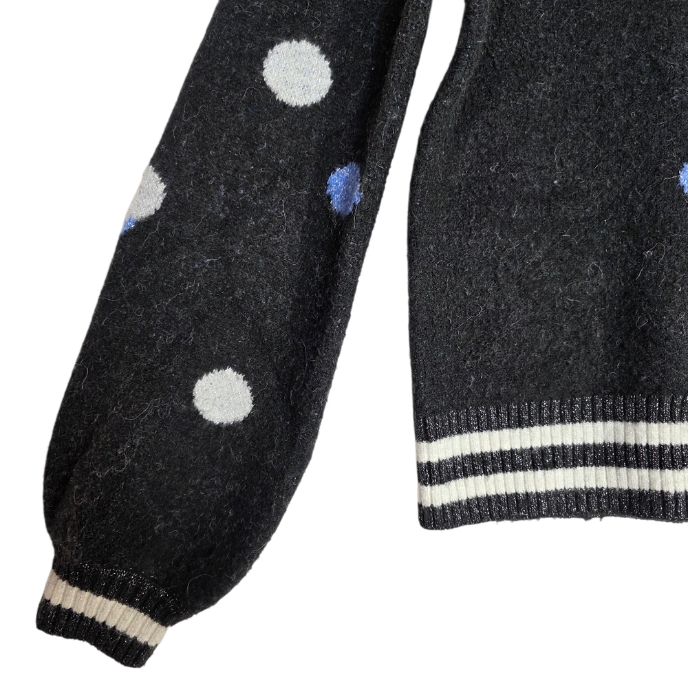 Soaked in Luxury knit Polka dots wool and alpaca blend Crew neck pull over - Picture 4 of 9